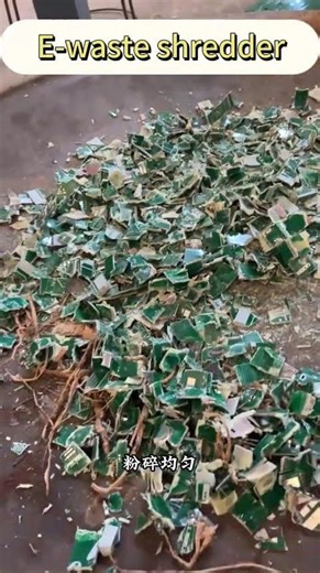 E-waste Shredder Machine #ewasterecycling #PCBrecycling #copperrecovery #dualshaftshredder