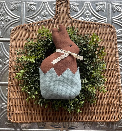 Bunny Decor, Easter Decoration, Chocolate Bunny, Primitive Easter Decor, Primitive Bunny, Easter Bunny Decor, Rabbit - Etsy