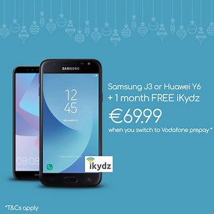 Is Santa delivering a smartphone to your house this year but you're still apprehensive about protecting your kids? 🎅 We've teamed up with iKydz which allows parents total internet control and the ability to manage all your kids devices from a simple to use app on your phone. And this Christmas we are giving parents a 1 month Free trial of the product when they purchase the Samsung J3 or Huawei Y6 and switch to Vodafone for just €69.99 - T's & C's apply. Find out more….http://bit.ly/2EaWpLV | Ca