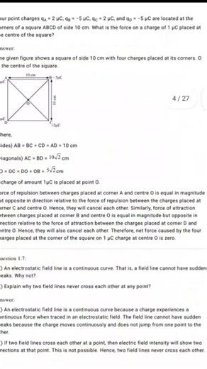physics first chapter electric charge & field #physics questions practice