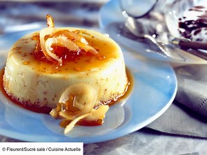 Crème caramel rapide à la noix de coco