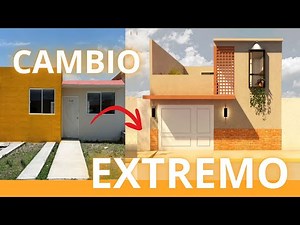 PART 1 Small INFONAVIT house remodeled | Modern TWO-STORY house design - Modern facade