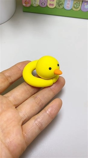Make a Clay Duck Swimming Ring in 5 Seconds! 🦆