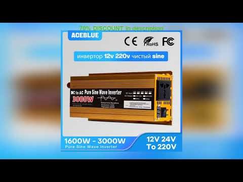 #Inverter 12v 220v Pure Sine Wave 1600W-3000W Transformer Convert Multi-function Socket Converter C