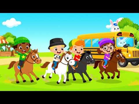 🌞 Fun Bus Adventure | Wheels on the Bus Kids Song Video