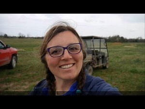 Installing HDPE water line for rotational grazing.