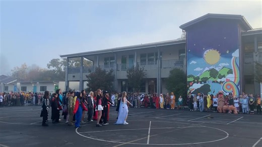 Santa Rosa Charter School for the Arts dance class flash mobbed the school's Halloween costume parade with their rendition of “Thriller” performed in front of delighted parents and students on Thursday. Watch the video below and find more local Halloween happenings at pdne.ws/40txjkS | Press Democrat