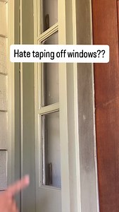 This film is such a life saver when painting around glass! Comment “mask” and my robot will send you the link. #diy #paintingtips | DeLancey DIY