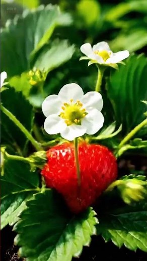 Strawberry Fruit Growing Timelapse | Flower to Ripe Berry