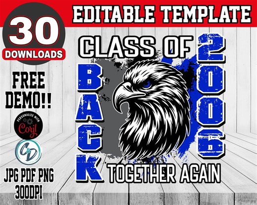 Class Reunion Printable Shirt Design | Editable School Reunion Template | Corjl SVG PNG PDF Files | School Mascot Homecoming Shirt Idea - Etsy Canada