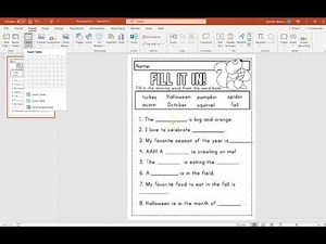 How to create a worksheet in Microsoft PowerPoint