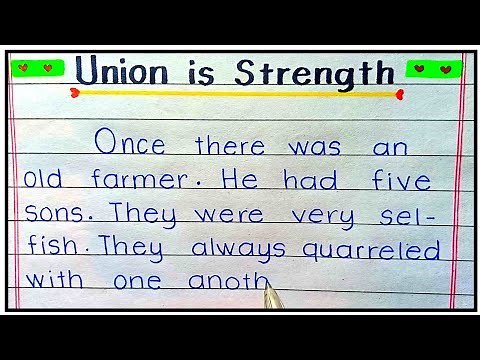 Union is strength story in English | Unity is strength story | A farmer and his sons | Story writing