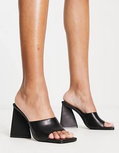 RAID Angel mules with angular heel in black | ASOS