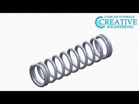 Solidworks tutorials. Compression spring in Solidworks