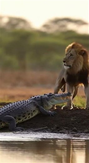 Alligator Attacks Lion 🦁🔥 | Shocking River Ambush!