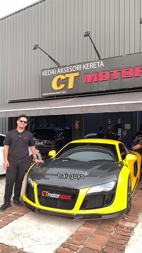 Audi R8 install APR Carbon Fiber Spoiler guys😋 | CT Motorsport Premium Accessories