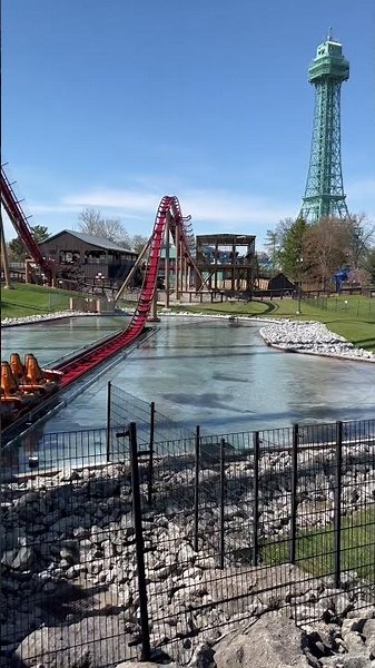 Diamondback roller coaster splash test cycle