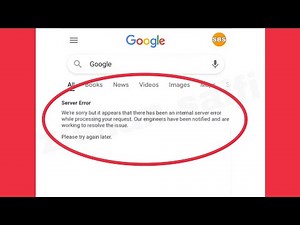 Fix Google Server Error We're sorry but it appears that there has been an internal server Problem