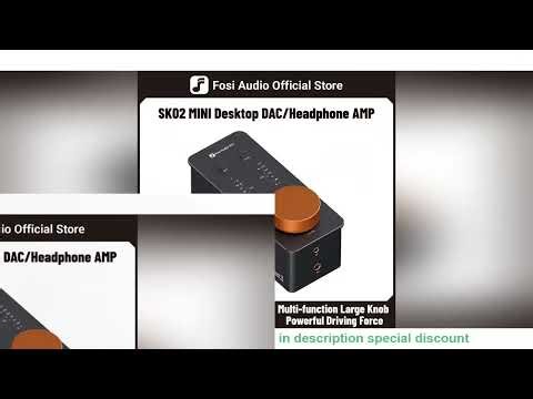 Fosi Audio SK02 USB DAC Headphone Amplifier Amp Audio Decoder Support DSD 256 PCM For 3.5MM & 4.4MM