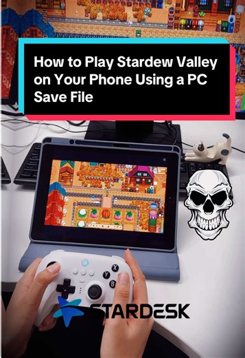Play Stardew Valley on Your Phone Using a PC Save File #stardesk #stardewvalley #stardewvalleyfarmer #remotework #gaming #gamestream