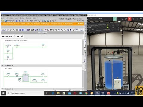 Home Water Tank Filling and Level Control Using TIA Portal with Factory IO