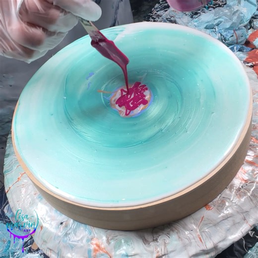 20K views · 524 reactions | I love a sparkle background! You have to blow carefully when you do this, as you run the risk of blowing your base up! Sometimes that bothers me  How do you feel about the white? #paint #art #fluidart #colour #painting | Lisa Marvin Art | Facebook