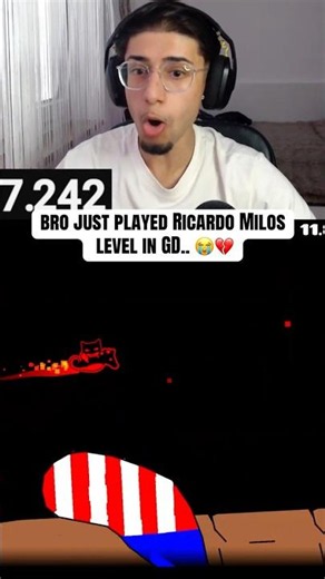 Bro Just Played Ricardo Milos Level In GD.. 😭💔 #geometrydash