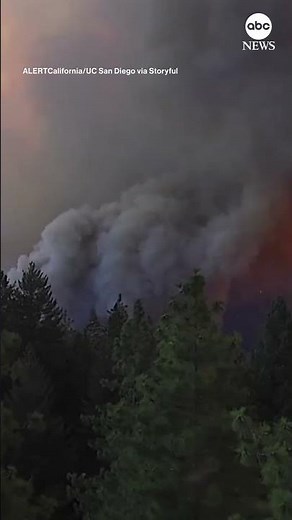 Timelapse of wildfire in Butte county, California