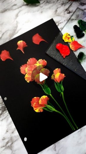 Renjitha Anoop on Instagram: "🔴✨️ Hey, do you wanna see a step-by-step painting process? I'm gonna show you how to paint carnation flowers with easy brush strokes. 🎨🖌️ Double Tap ♥️ if you like it, comment and save for later ♥️ 💫 . . . #Art #Painting #viralvideos #reelspaintingvideos #artistsoninstagram #satisfyingvideos #renjithaanoop #artistsoninstagram #CarnationFlowers #stepbystep #creative #painting #flowers #easytutorial #diy #homedecor #artlover #artist #artwork #beautiful #colorful #