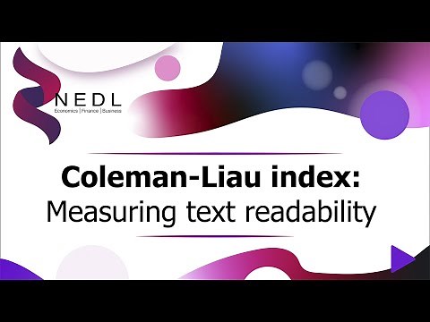 Coleman-Liau index explained: Measuring text readability (Excel)