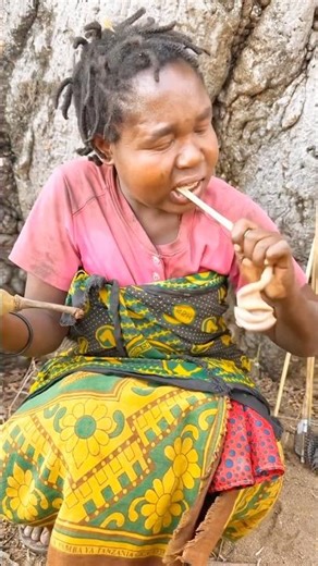 She Enjoys Every Bite… Wait for It! 😂👴👧🍗 | African Village Life