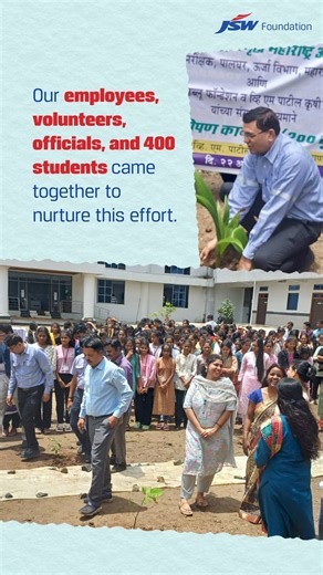 At JSW Foundation, we believe every tree planted is a step towards healthier communities and a more sustainable future. Our recent plantation drive at Tarapur brought together employees, students, officials, and local communities to plant 2,000 saplings across 14 diverse varieties; from Neem and Mango to Bamboo and Coconut. What makes this initiative special is not just the number of trees, but the collective pledge to nurture them, ensuring they grow into a lasting green cover that benefits ove