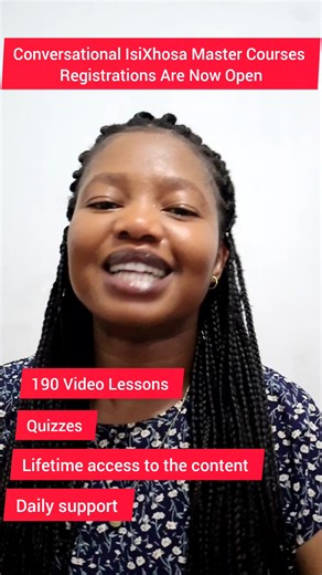📚 What does learning isiXhosa in 2026 really look like? Inside the Beginner & Intermediate Courses, you get ✅ 100 FULL HD video lessons ✅ Over 8 hours of guided content ✅ Quizzes to lock in what you learn ✅ A private community 24/7 conversation room ✅ Daily support lifetime access 💥 Plus exclusive bonuses like the Xhosa Survival Kit to help you speak with confidence from day one. This isn’t just a course. It’s a system designed to help you understand, speak, and connect — consistently. 🔗 Enro