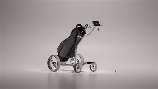 "World's first" self-driving golf trolley follows players around the course