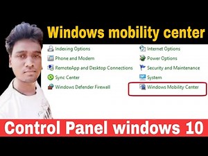 How to open windows mobility center windows 10 | Control panel | The AB