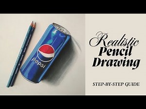 How to Draw a Pepsi Can | Easy Colored Pencil Drawing for Beginners