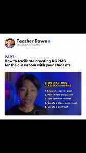 PART 1 of how to create norms with your students #educationalcontent #teachingtips #Rules #classroommanagement #norms #teacherdawn #learningmindset | Teacher Dawn