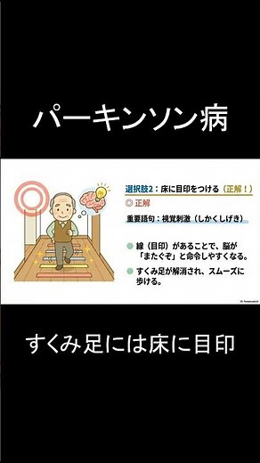 パーキンソン病の「すくみ足」対策を完全攻略！住環境整備の重要ポイント解説【介護福祉士国家試験】 #介護福祉士 #国家試験対策 #パーキンソン病 #すくみ足 #住環境整備 #試験勉強