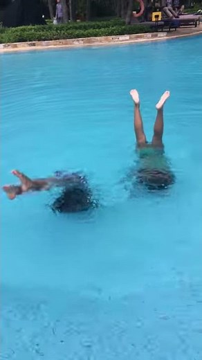 Gymnastics at pool