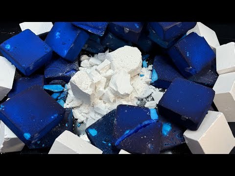 Blue Juicy Dyed Platter 💞 Satisfying ASMR Chalk Crush