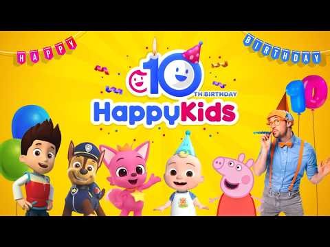10th Birthday Happy Kids Logo Sponsored By Gamavision Csupo Effects