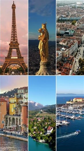 wonders of France. Best places to visit- 4K