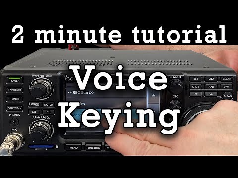 2 Minute Tutorial: Voice Keying on Icom 7300