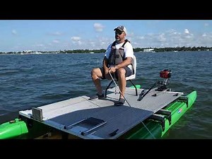 Micro-modular Pontoon Boat for fishing and play.