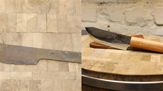 This 19th century butcher’s knife was rusted solid - then he restored it