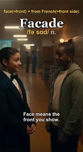 Facade meaning — A false outside that hides the truth