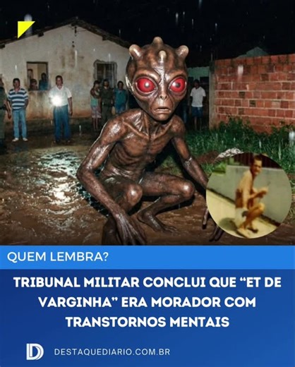 JORNAL O CAMPEÃO on Instagram: "Trinta anos depois, o Superior Tribunal Militar (STM) relembra o caso com base em um inquérito policial militar instaurado em 1997. A conclusão oficial? Não houve criatura alienígena nem operações militares envolvendo captura ou transporte de seres de outro mundo, tudo teria sido fruto de uma interpretação equivocada das testemunhas, que possivelmente confundiram um homem em situação de rua com um “ET”. O episódio, que marcou a cultura popular brasileira e até hoj