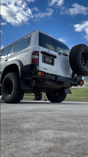 Rd28 gu patrol stock exhaust vs 3in with dump pipe and hotdog muffler #gupatrol #rd28 #nissan #turbo