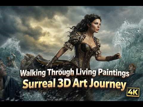 Walking Through Living Paintings | Surreal 3D Art Journey 4K