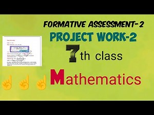 7th class Maths project work-2 || Formative Assessment 2 💯☝️